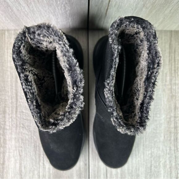 Nike Golkana Black Faux Fur Lined Warm Winter Slip On Boot Shoe Women’s Size 8 - Picture 6 of 10